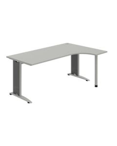 Psací stůl Hobis Flex FE 1800 L - šedá/kov