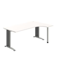 Psací stůl Hobis Flex FE 1800 L - bílá/kov
