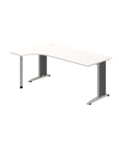 Psací stůl Hobis Flex FE 1800 P - bílá/kov