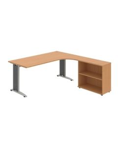 Psací stůl Hobis Flex FE 1800 H L - buk/kov
