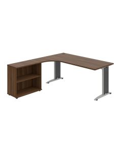 Psací stůl Hobis Flex FE 1800 H P - ořech/kov