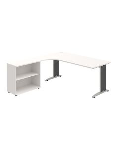 Psací stůl Hobis Flex FE 1800 H P - bílá/kov