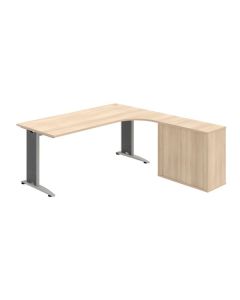 Psací stůl Hobis Flex FE 1800 HR L - akát/kov