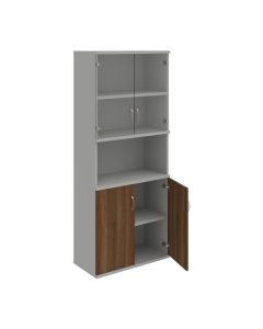 Policová skříň Hobis Strong S 5 80 10 - ořech/šedá