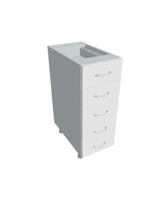 Spodní skříňka Hobis KUDD 30 Z5 - bílá/šedá, 5 zás