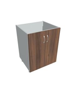 Skříňka Hobis pod dřez KUDD 60 D - ořech/šedá, dve