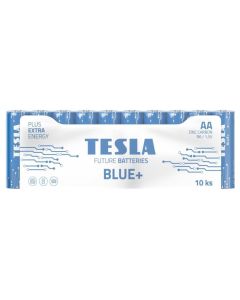 TESLA BLUE+ Zinc Carbon baterie AA (R06, tužková, fólie) 10 ks