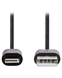 NEDIS synchronizační a nabíjecí kabel pro zařízení Apple/ konektor Lightning/ zástrčka USB 2.0 A/ černý/ blistr/ 1m