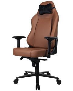 AROZZI herní židle PRIMO Full Premium Leather Brown/ 100% přírodní italská kůže/ hnědá
