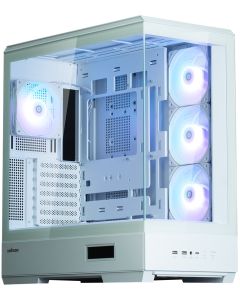 Zalman skříň P50 DS / Middle Tower / 4x120mm ARGB fan / 2x USB 3.0 / USB-C / panoramatická / bílá