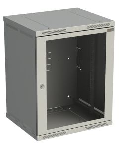 Solarix rozvaděč nástěnný SENSA 15U 500mm, dveře sklo, šedá RAL 7035, SENSA-15U-65-11-G