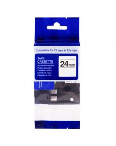 PRINTLINE kompatibilní páska s Brother TZE-SE5, 24mm, černý tisk/bílý podklad, plombovací