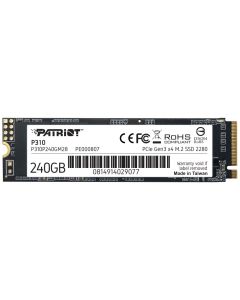 PATRIOT P310 240GB SSD / Interní / M.2 PCIe Gen3 x4 NVMe 1.3 / 2280