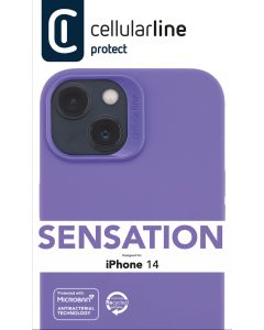 Ochranný silikonový kryt Cellularline Sensation pro Apple iPhone 14, fialový