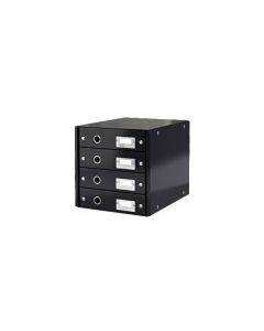 Zásuvkový box Leitz Click&Store, 4 zás., černý