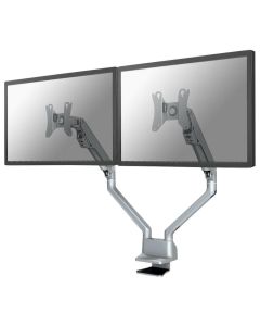 Neomounts FPMA-D750DSILVER/Držák displeje/na stůl/10-32"/svorka+průchodka/VESA 100X100/plyn. píst/nosn.2x8kg/2 displeje/