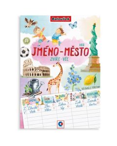 Papírová hra Jméno, město - A5, 50 listů