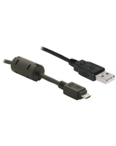 Delock kabel USB 2.0 A samec > micro-USB B samec, ferit, délka 1m