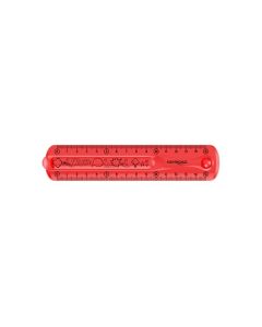 Pravítko KEYROAD Flexi 15 cm, ohebné, červené