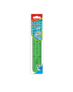 Pravítko KEYROAD Flexi 15 cm, ohebné, zelené