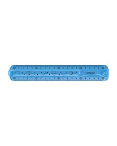 Pravítko KEYROAD Flexi 20 cm, ohebné, modré