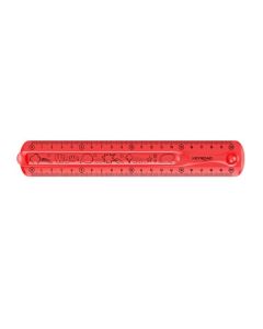 Pravítko KEYROAD Flexi 20 cm, ohebné, červené