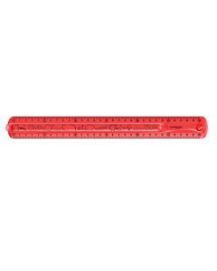 Pravítko KEYROAD Flexi 30 cm, ohebné, červené