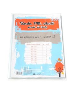 Sada obalů na sešity pro 1.stupeň, čiré, 29 ks
