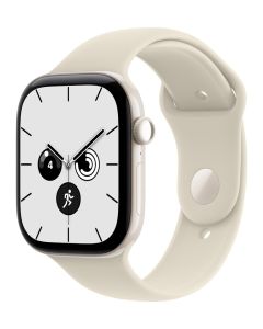 Apple Watch Series 12 Cellular 46mm perlově bílá keramika  s pískovým sportovním řemínkem - M/L