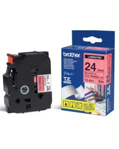 Brother - TZe-B51, signální oranžová / černá  (24mm)