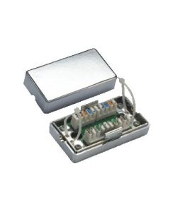 Spojovací BOX STP Cat 5e. (2* zářez. pole) Silver