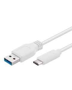 PremiumCord Kabel USB 3.1 typ C/male - USB 3.0  A/male/ 2m/ bílý
