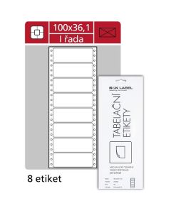 Tabelační jednořadé etikety, 100 x 36,1 mm, 200 ks