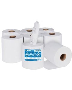 Papírové ručníky v roli, 2vrstvé, bělený recykl
