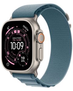 Apple Watch Ultra 3 49mm Přírodní titan se světle modrým alpským tahem - S