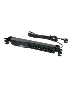 Datacom ACAR 19" Rozvodný panel 5x230V 1,5U CZ 3m kabel černý