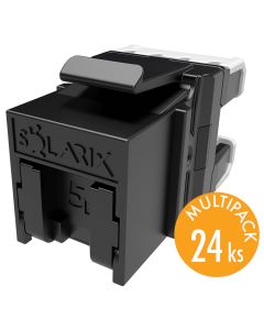 Solarix multipack (24ks) keystone c5e UTP RJ45 černý pro kleště SXKJ-NA-BU SXKJ-5E-UTP-BK-NA