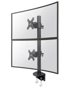 Neomounts FPMA-D960DVBLACKPLUS/Držák zakřiv. displeje/na stůl/17-49"/svorka/VESA 100X100/nosn. 2x15kg/2 displeje vert./č