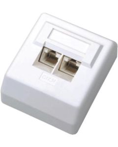 DATACOM Datová zásuvka UTP CAT6 2xRJ45 na omítku 45st. bílá