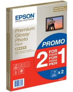 EPSON paper A4 - 255g/m2 - 2x15sheets - photo premium glossy (2 for 1 PROMO)