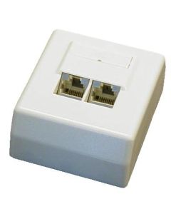 DATACOM Datová zásuvka STP CAT6 2xRJ45 na omítku 45st. bílá