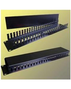 Vyvazovací panel 19" 2U kov Lišta Průchozí černý