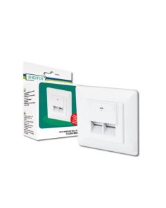 Digitus modulární dvojzásuvka CAT6, stíněná, pod omítku, bílá, LSA