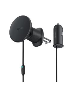 Baseus Magnetický držák do ventilační mřížky s nabíječkou USB-C 15W+25W černý