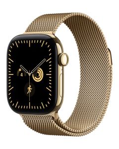 Apple Watch Series 12 Cellular 42mm zářivě zlatý titan se zářivě zlatým milánským tahem