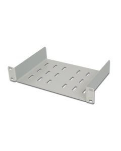 Digitus 254 mm (10 ") 1U pevná police 44x254x150 mm, barva šedá (RAL 7035)