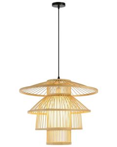IMMAX BOHO PINCHOS designové závěsné svítidlo, D50cm, E27, bambusové dřevo