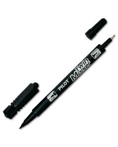 Permanentní popisovač Pilot Twin, dvouhrotý, černý