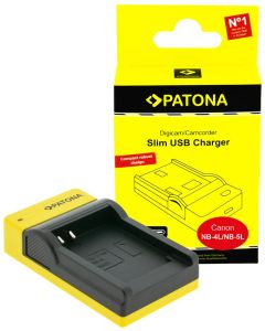 PATONA nabíječka Foto Canon NB-4L/NB-5L slim, USB-C