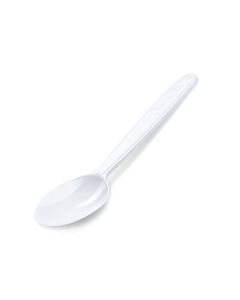 Plastové lžíce - bílé, 18,5 cm, 50 ks